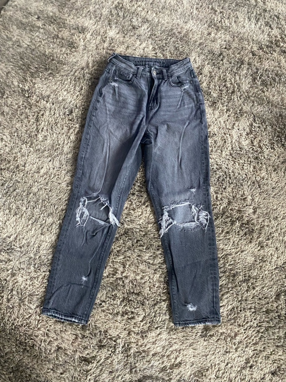 American Eagle Outfitters Charcoal Gray High-Rise Jeans